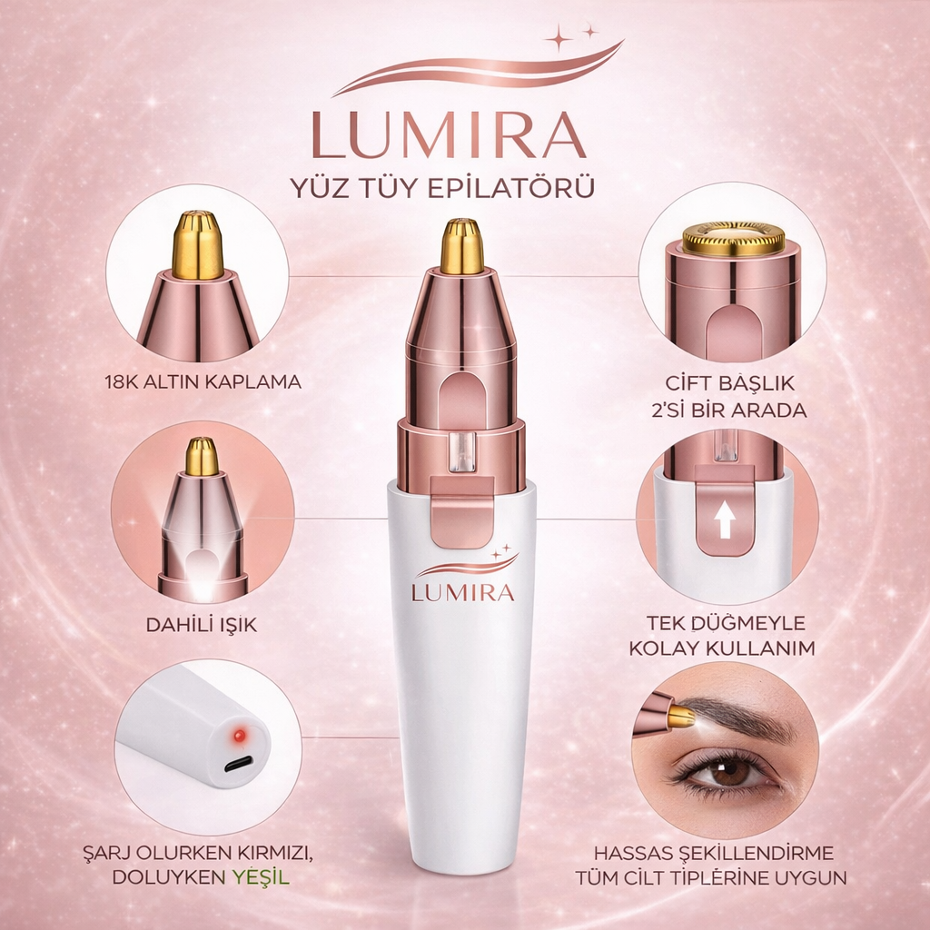 Lumira™ 2'si 1 Arada Yüz Tüy Epilatörü
